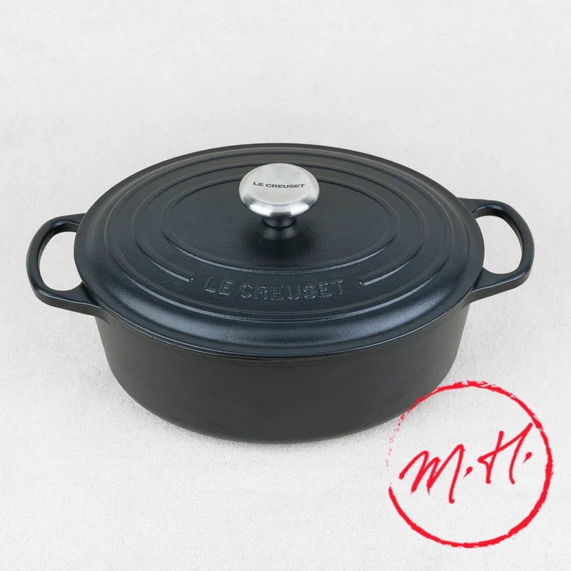 Cocotte Le Creuset Ovale Noir Mat