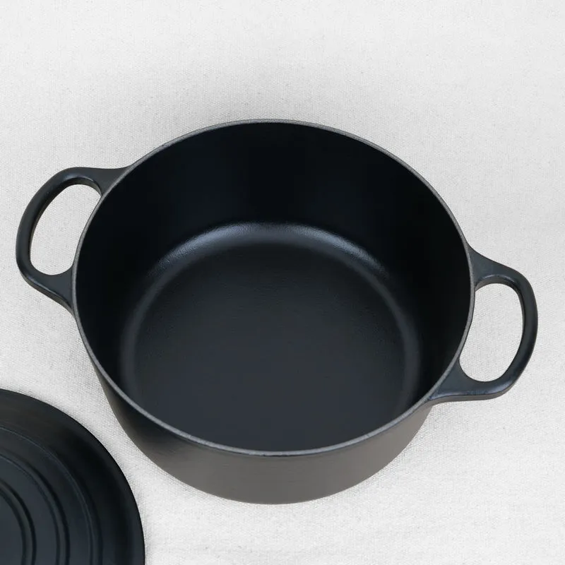 Cocotte Le Creuset Ronde Noir Mat