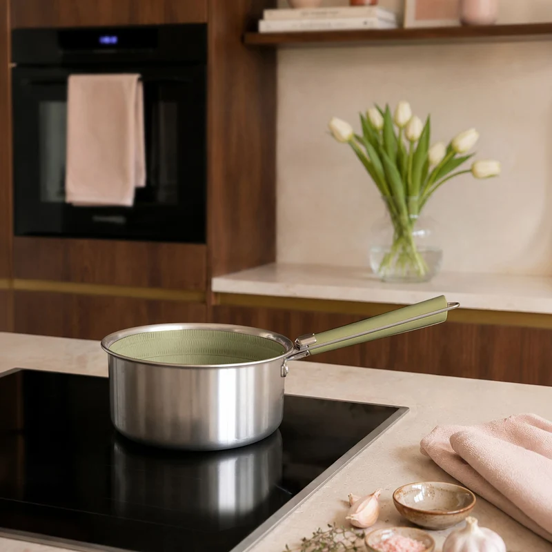 Casserole Aglaé 18cm en acier inoxydable