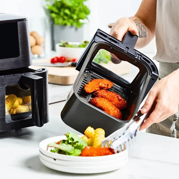 Friteuse à air chaud 2 paniers Dual Zone Bistro 8 L 3000 W Green pan