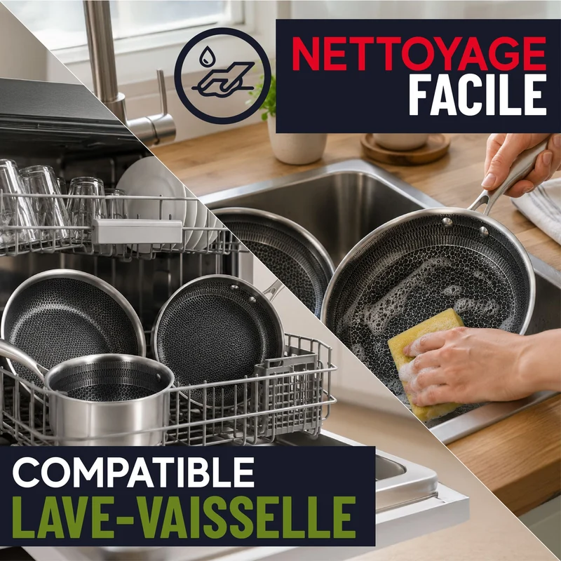 Casserole Trinox Ø16 cm en acier inoxydable avec revêtement antiadhésif sans PFAS