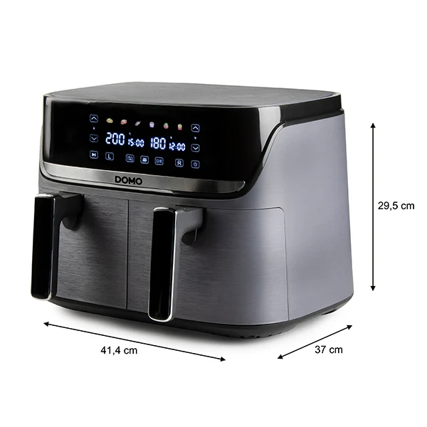 Friteuse à air chaud à doubles compartiments Double Fry Zone 8 L 2850 W DO552FR Domo