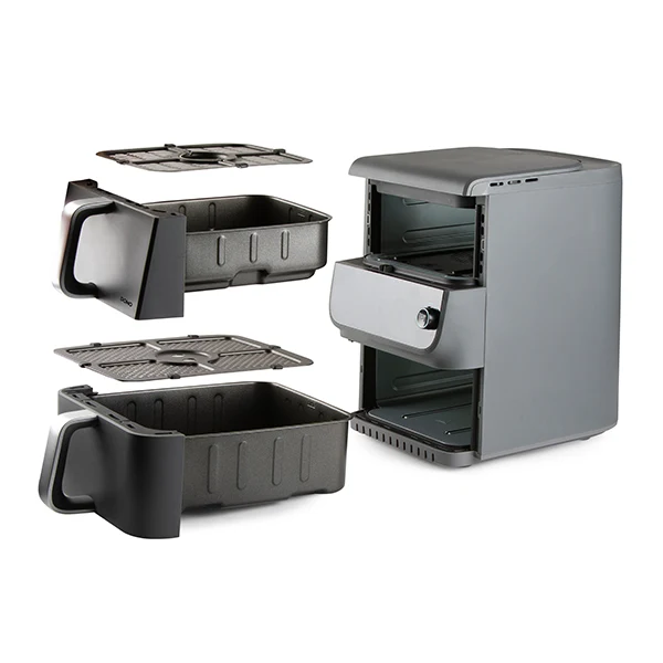 Friteuse à air chaud à doubles compartiments vertical 10 L 2500 W DO549FR Domo