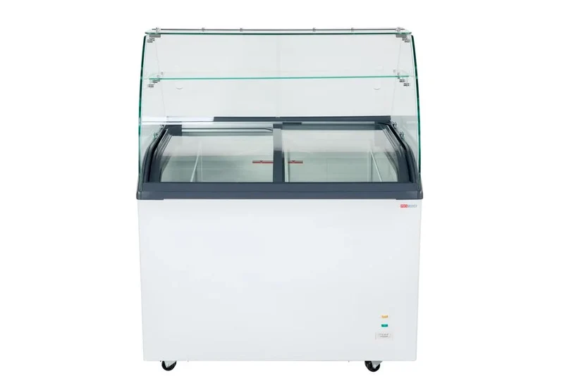 Vitrine à glace avec dessus vitré – 6 x 5 L – 273 L – bacs à glace inclus