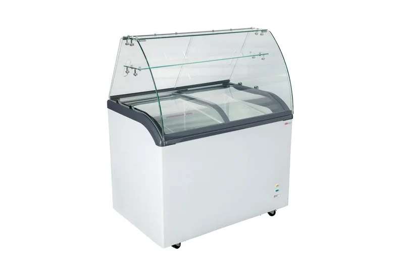 Vitrine à glace avec dessus vitré – 6 x 5 L – 273 L – bacs à glace inclus
