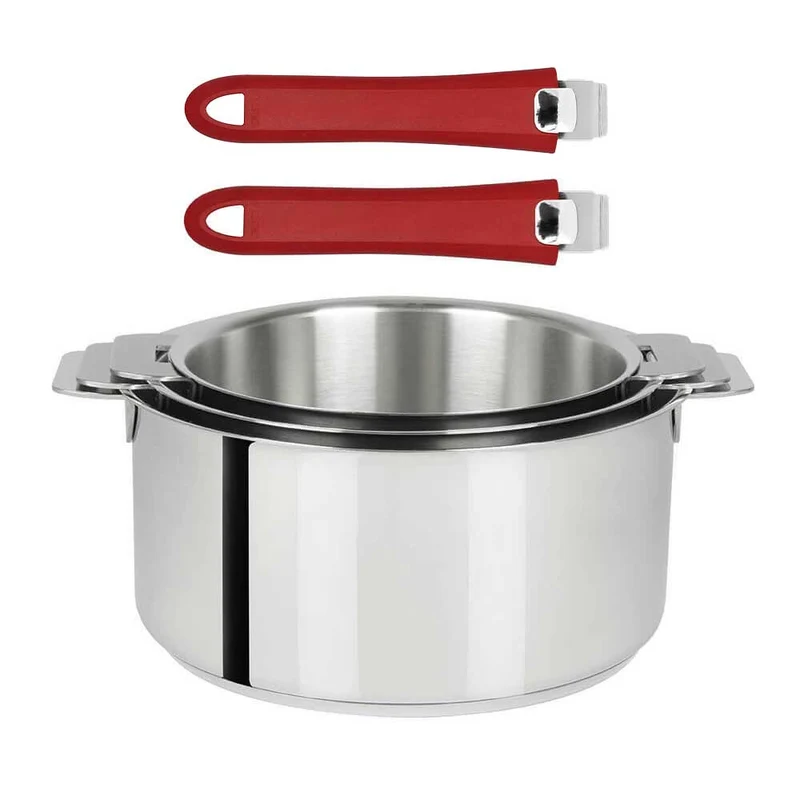 Lot 3 Casseroles Mutine avec 2 poignées Mutine INCLUSES - CRISTEL