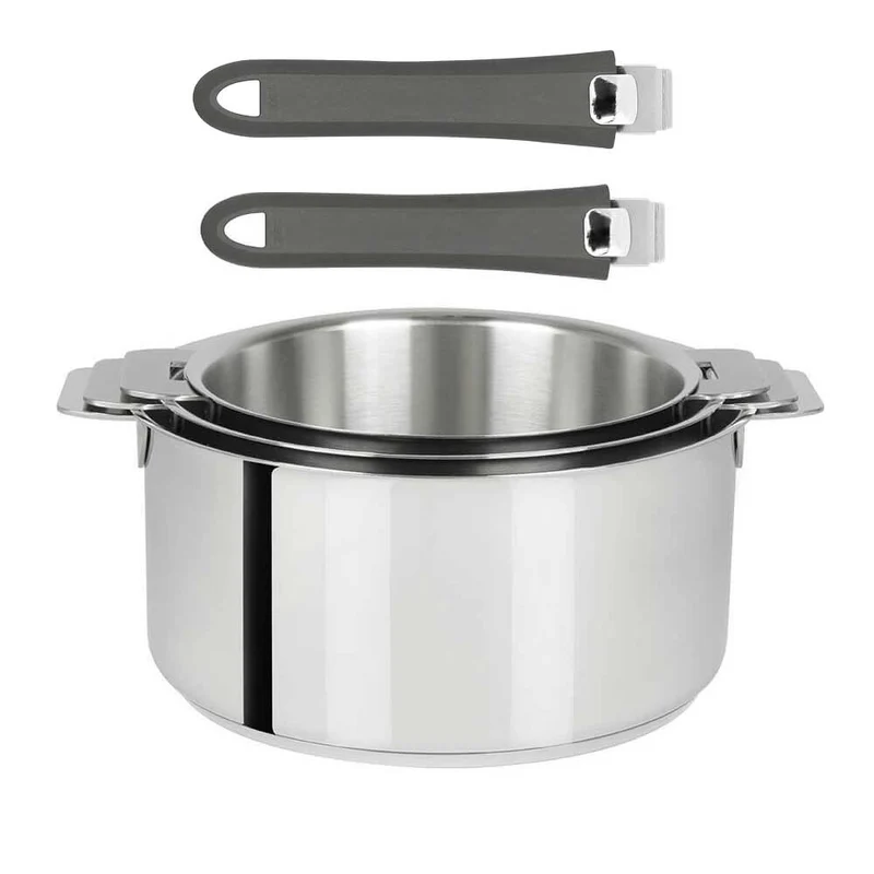 Lot 3 Casseroles Mutine avec 2 poignées Mutine INCLUSES - CRISTEL