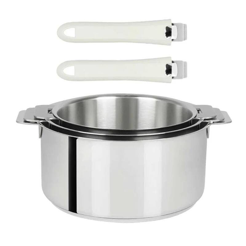 Lot 3 Casseroles Mutine avec 2 poignées Mutine INCLUSES - CRISTEL