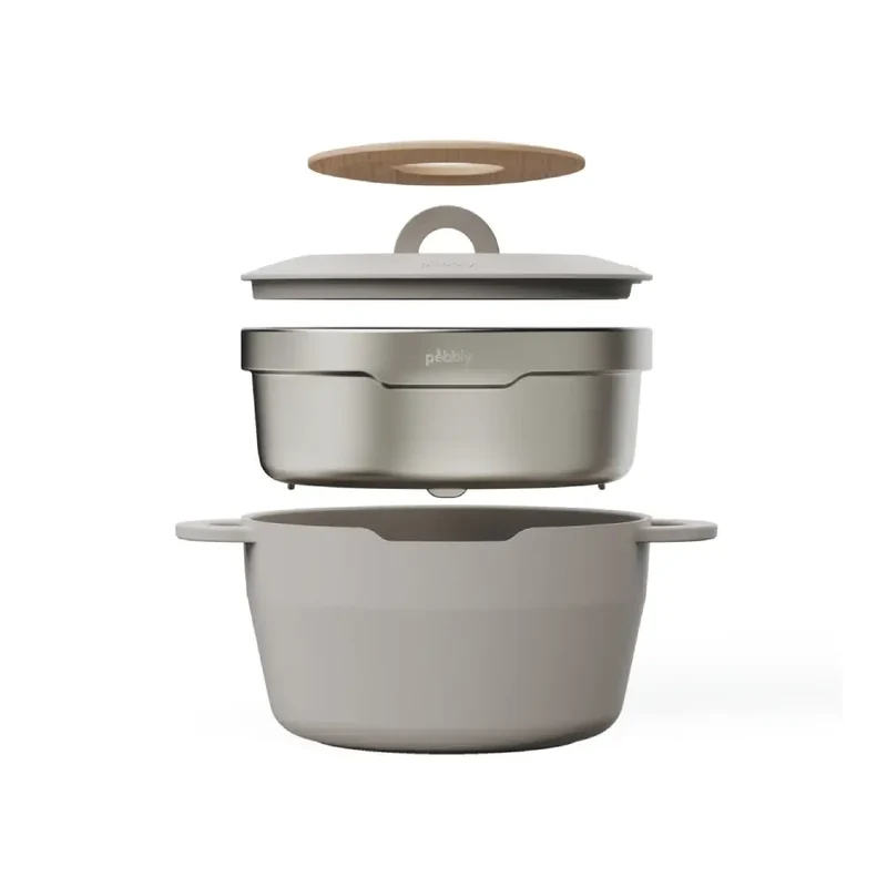 Cocotte céramique multifonction 24 cm Greige - PEBBLY