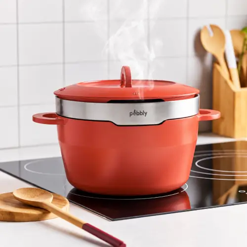 Cocotte céramique multifonction 24 cm Terracotta - PEBBLY