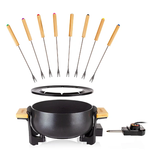 Appareil à fondue électrique finitions bambou 1000 W 1,5 L FO-1108 Tristar