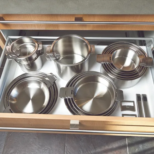 Lot de 2 Poêles inox STRATE avec poignée INCLUSE - CRISTEL