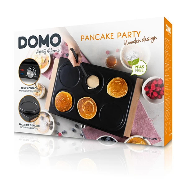 Crêpière électrique mini-crêpes 6 personnes DO8717PN 1000 W Domo