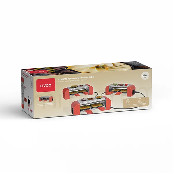 Appareil à raclette 2 personnes connectable 450 W Livoo