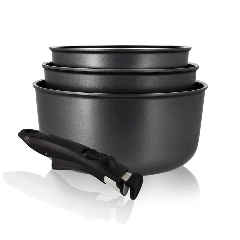 Set de 4 pièces en Aluminium noir