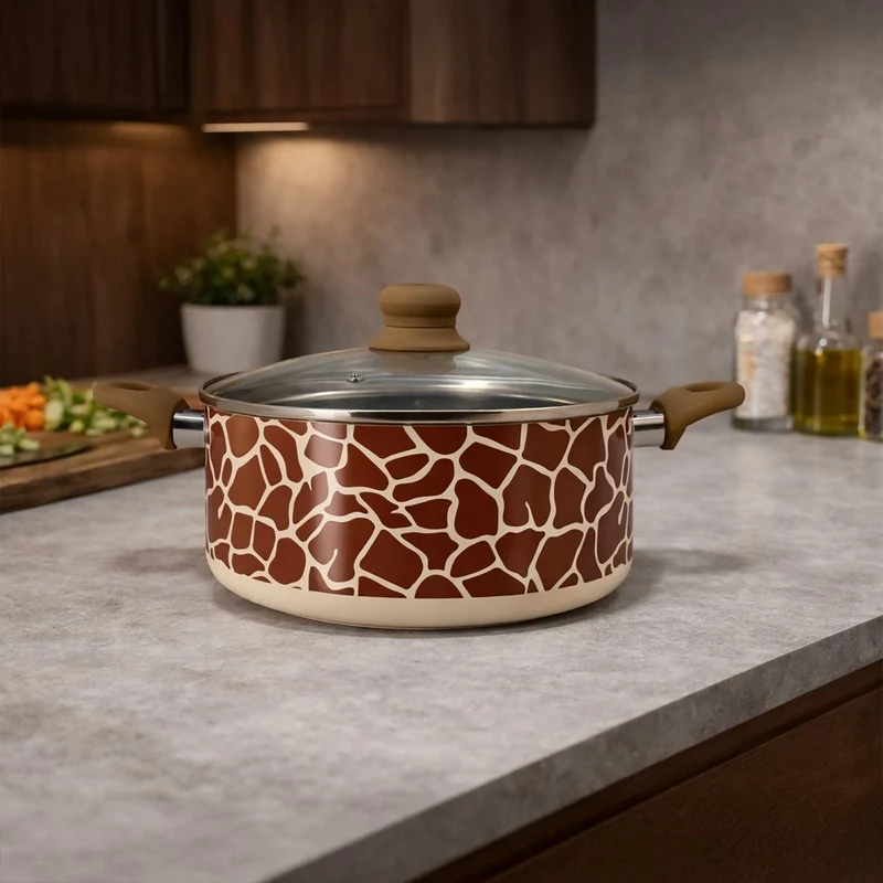 Faitout Girafe 24cm en aluminium et revêtement céramique sans PFAS