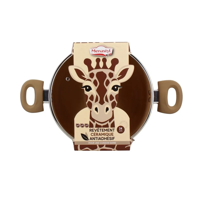 Faitout Girafe 24cm en aluminium et revêtement céramique sans PFAS