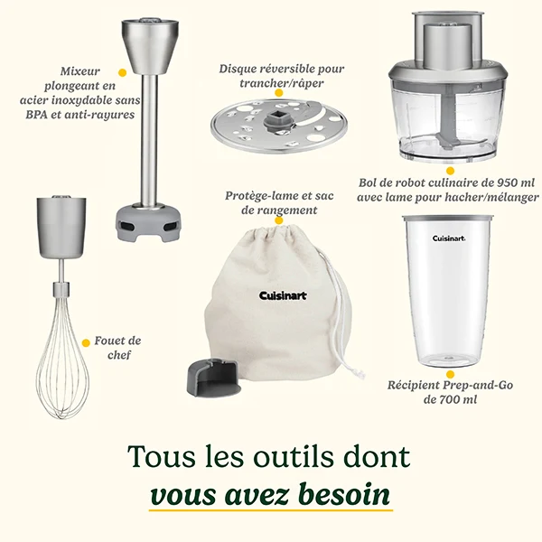 Mixeur plongeant Power Blend 400 W HB500E Cuisinart