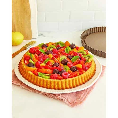 Moule à Tarte renversée cannelé anti-adhérent 28 cm - GOBEL