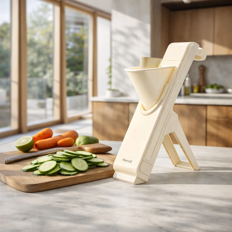 Mandoline verticale en polypropylène et acier inoxydable