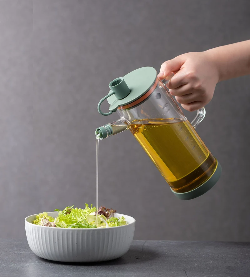 Huilier 75cl en verre et polypropylène céladon