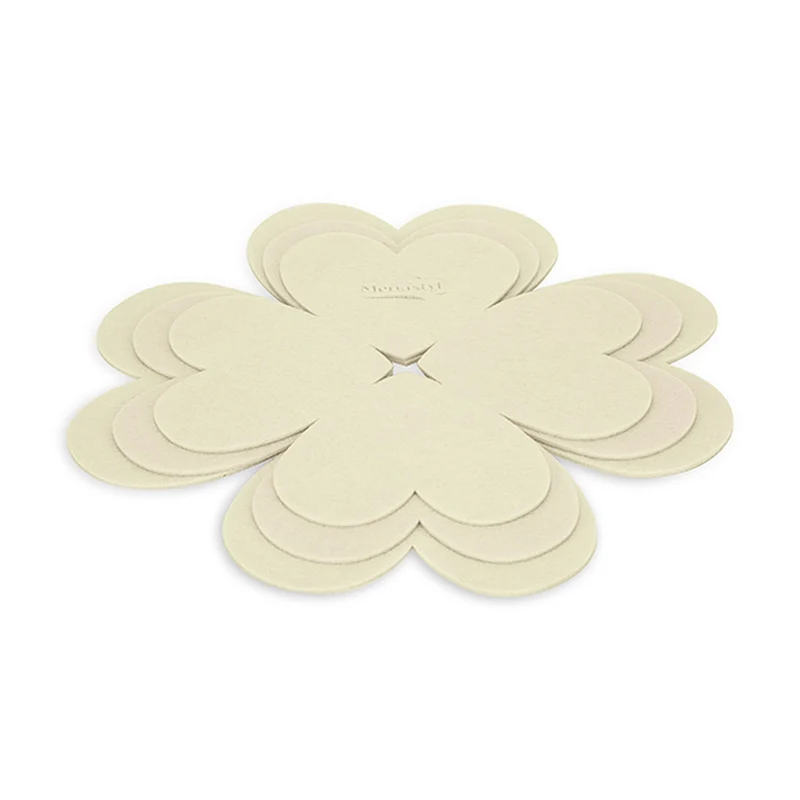 Lot de 3 intercalaires de cuisson 24/28/32 cm en feutrine crème