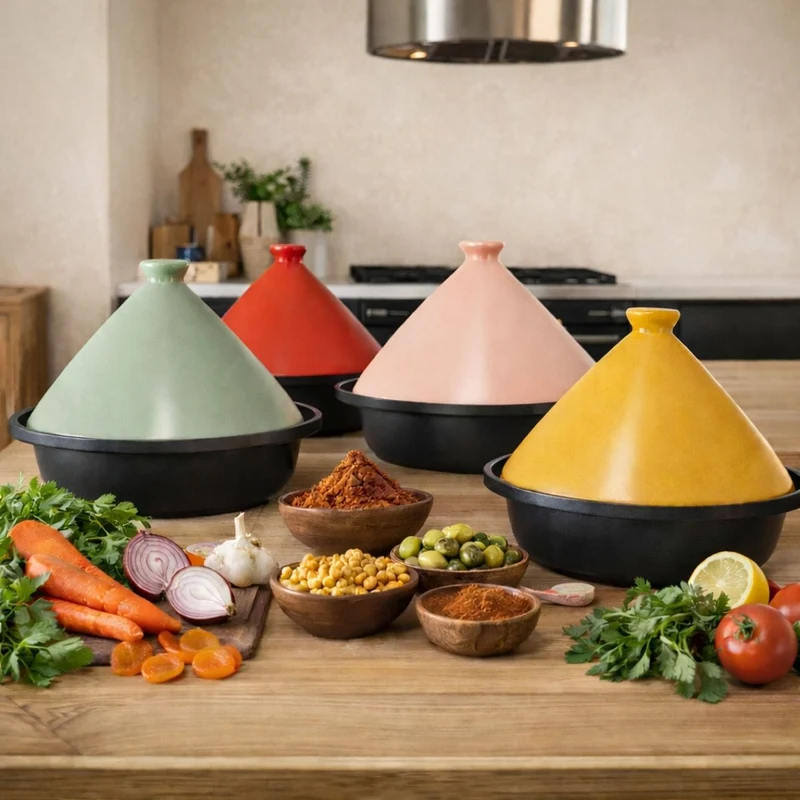 Tajine en aluminium avec couvercle en céramique 24 cm