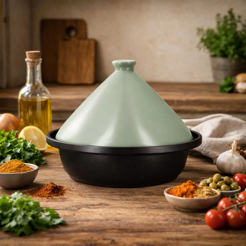 Tajine en aluminium avec couvercle en céramique 24 cm