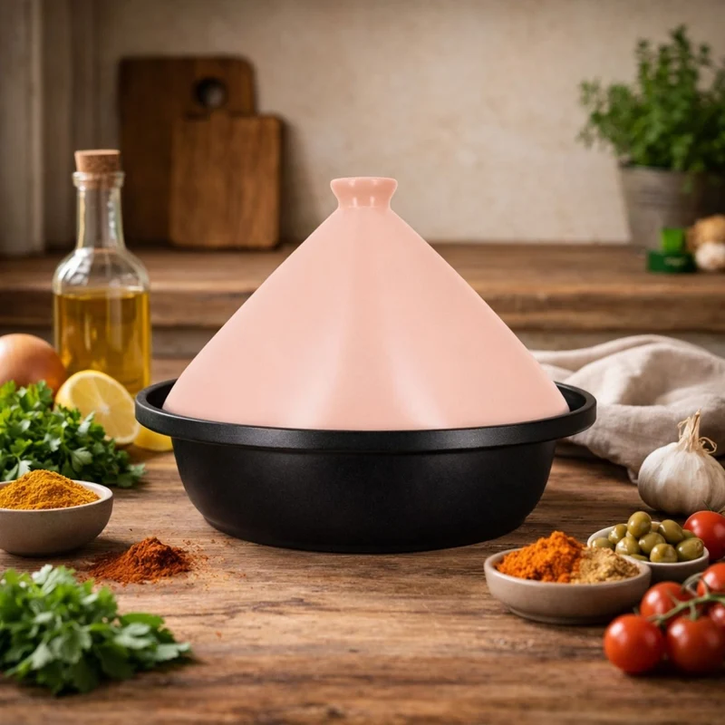 Tajine en aluminium avec couvercle en céramique 24 cm
