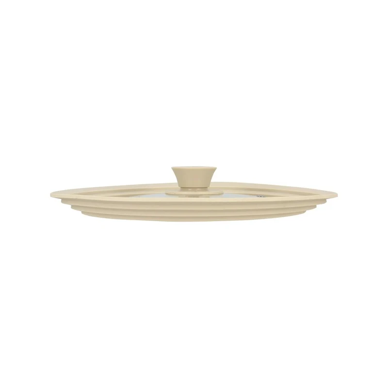Couvercle Universel Multitaille 22/24/26 cm en Verre Trempé & Silicone Souple
