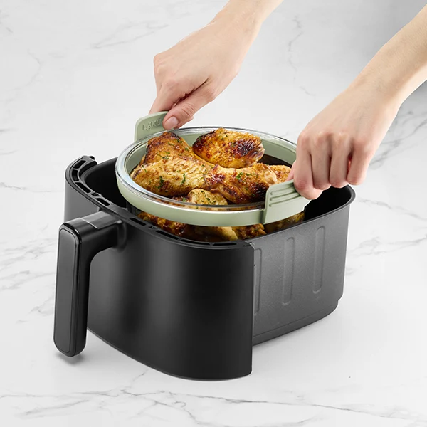 Plat en verre rond pour friteuse à air chaud Lékué