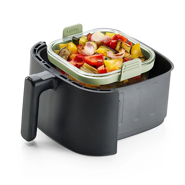 Plat en verre carré pour friteuse à air chaud Lékué