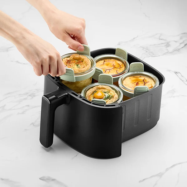 Set de 4 mini-tasses en verre pour friteuse à air chaud Lékué