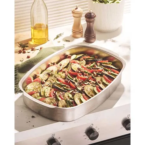 Plat à four inox rectangulaire 38 x 26 cm - DE BUYER