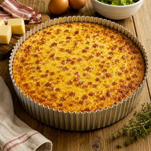 Tourtière cannelée perforée en fer blanc 28 cm - GOBEL