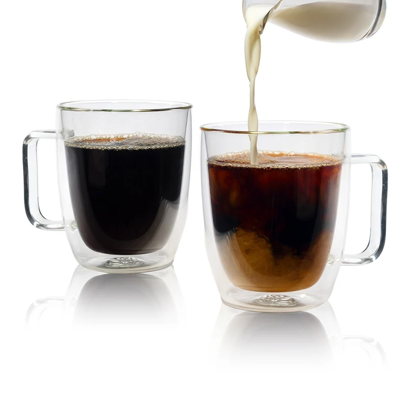 Tasses en verre surdimensionnées à double paroi