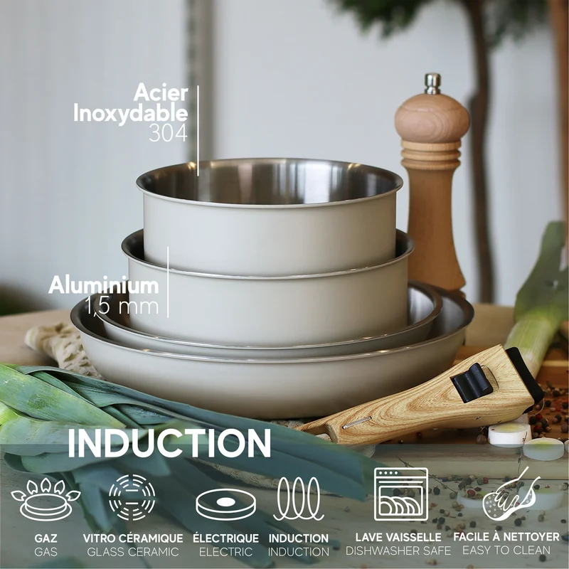 Set de 5 Pièces Easynox Amovible Inox & Aluminium