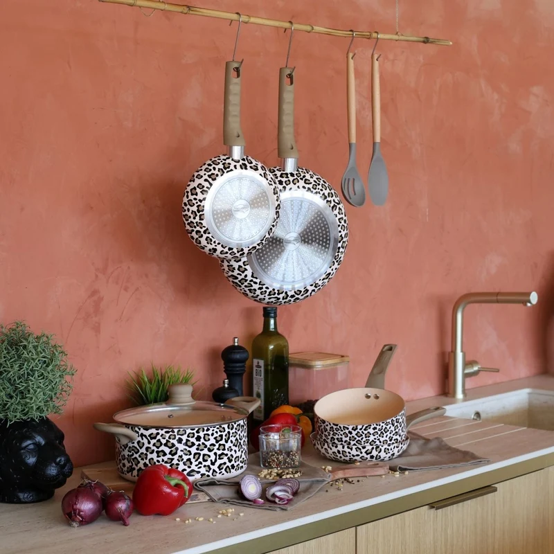 Faitout Léopard 24 cm en aluminium induction marron