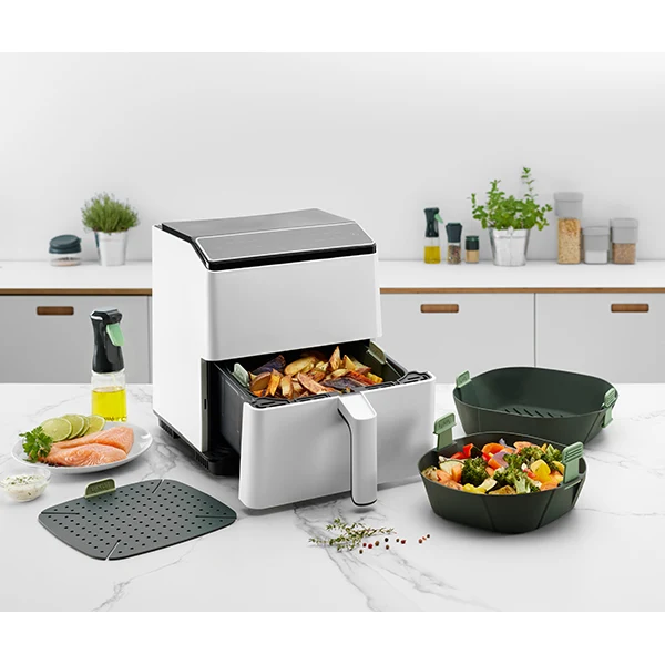 Panier carré en silicone pour friteuse à air chaud L Lékué