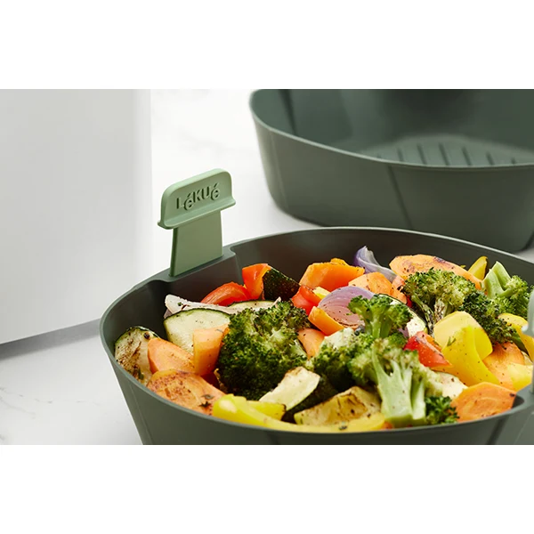 Panier carré en silicone pour friteuse à air chaud XL Lékué