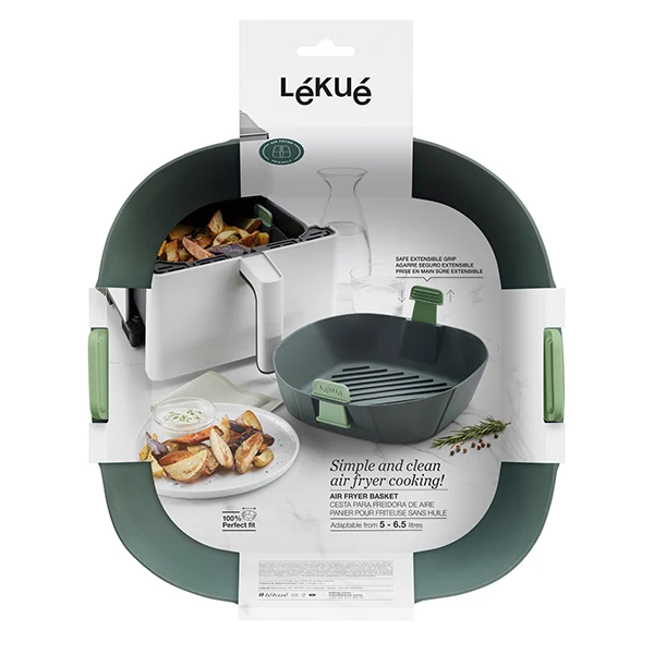 Panier carré en silicone pour friteuse à air chaud XL Lékué