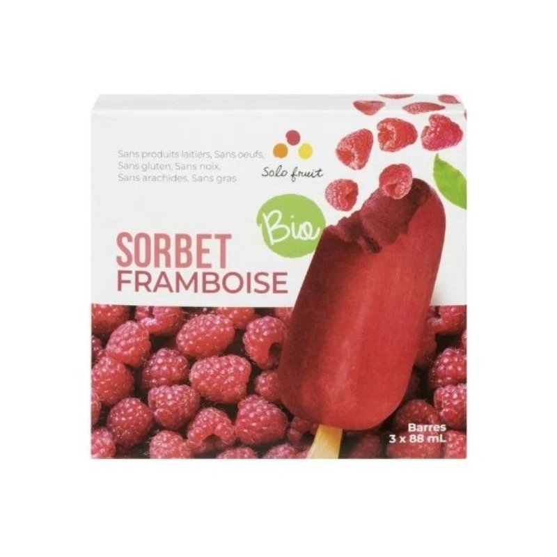 3 Barres sorbet framboise biologique