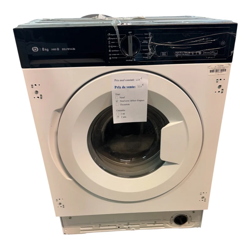 Lave linge Encastrable Essentiel B 8kg Neuf garantie 2 ans