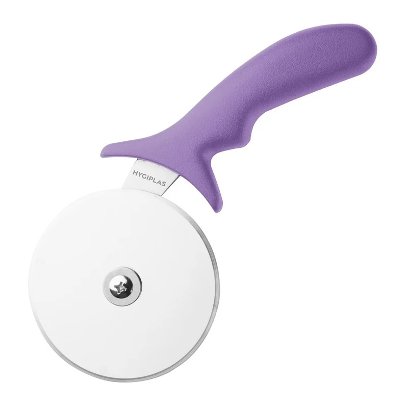 Roulette à pizza code couleur violet allergènes Hygiplas 102mm