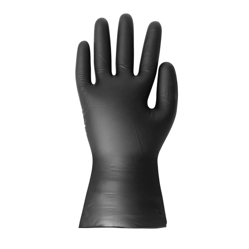 Gants vinyle non poudrés Hygiplas noirs L (lot de 100)