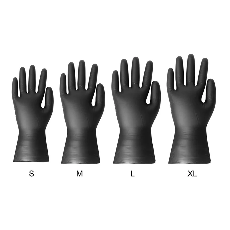 Gants vinyle non poudrés Hygiplas noirs L (lot de 100)