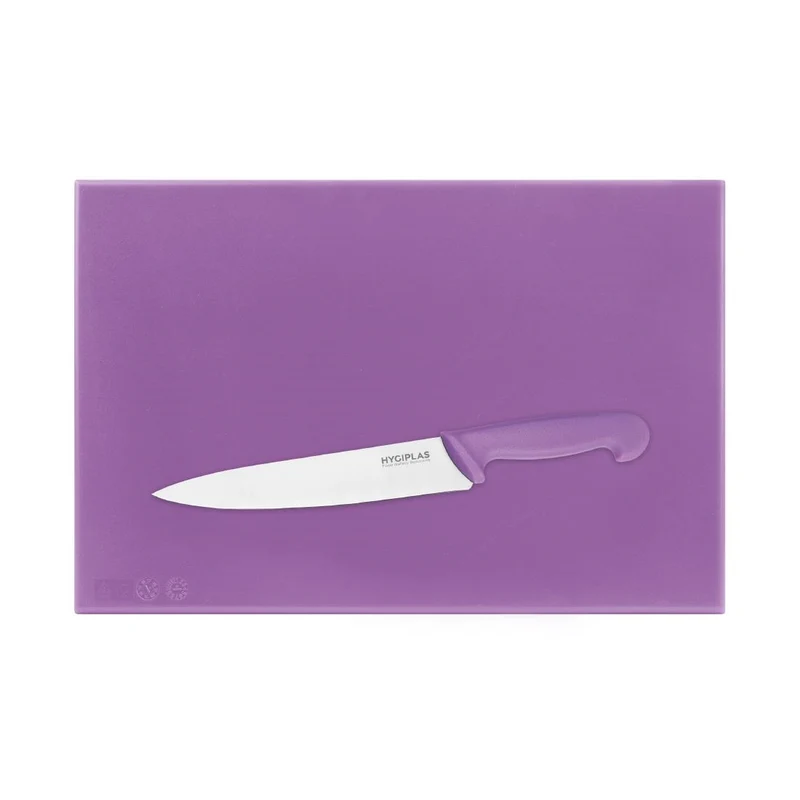 Planche à découper haute densité Hygiplas violette 450x300x25mm