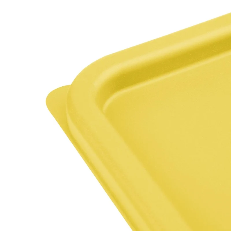 Couvercle moyen carré pour boîte alimentaire Hygiplas jaune