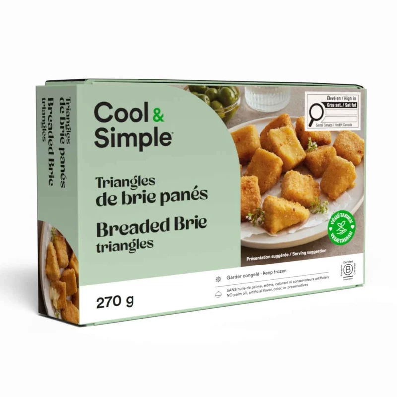Triangles de brie panés