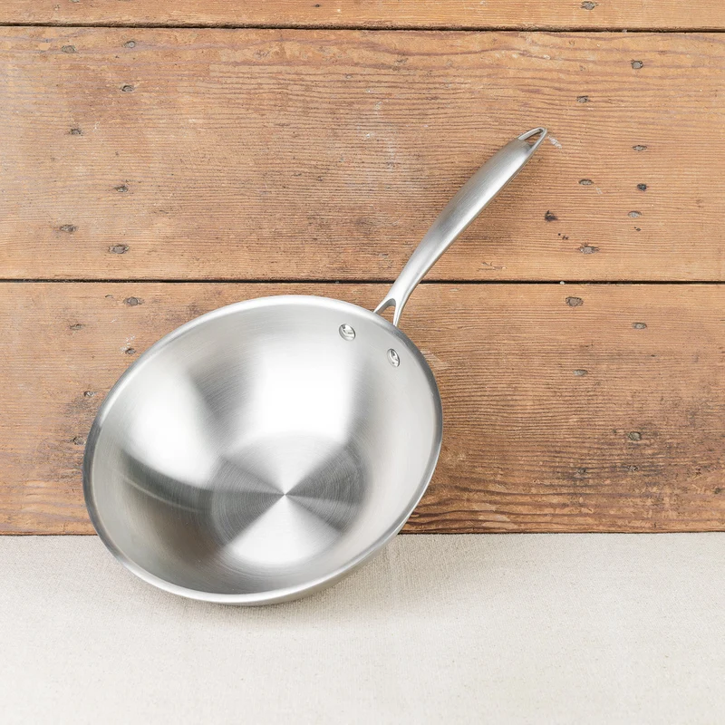 Wok tricouche en inox